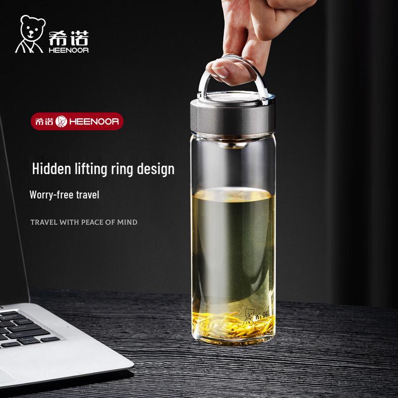 Xinuo High Borosilicate Portable Glass Tea Cup