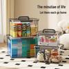 Bärbar Multifunktionell Förvaringslåda med Lock – Fuktsäker för Snacks, Leksaker, Dockor och Mer