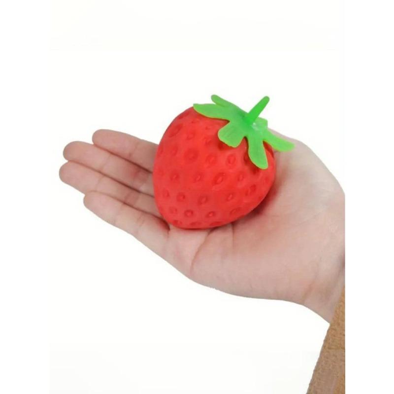 1pc Oversized Strawberry Squeeze Toy, Realistic Stress Relief Ball, Creative Decompression Gadget