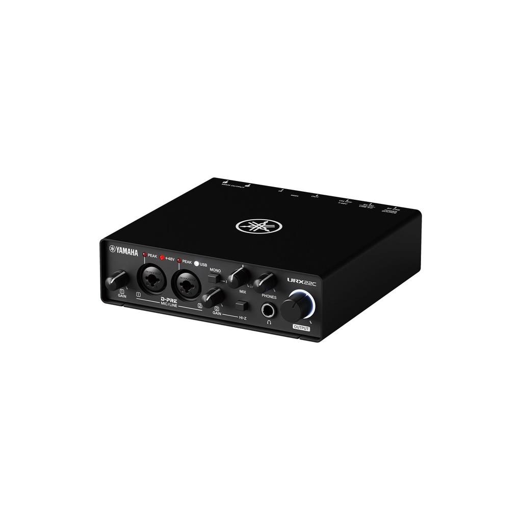 Yamaha URX22C USB Audio for Music and Loopback 3.1 Interface, 32-bit/192kHz, 2-in/2-out, Production, Recording, Streaming, Function.