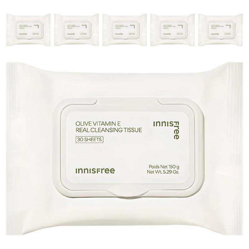 Innisfree Olive Real Cleansing Tissues, 30 sheets, 6 pcs