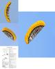 Stunning 2.5m Dual Line Parafoil Parachute Yellow Kite Perfect For Beach Adventures