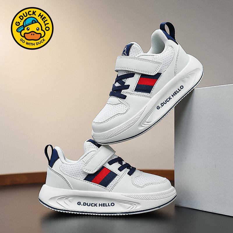 Little Yellow Duck Children's Sneakers Boys 2025 Spring and Autumn New Mesh Breathable Shoes Boys' Elementary School Running Shoes