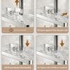 Punch-Free Shower Caddy With Towel Rod Bathroom Shelf Shampoo Soap Holder Shower Tray For Toilet Bathroom Organizer