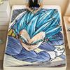 Dragon Ball Vegeta Pattern Flannel Blanket, High Quality Comfortable for All Seasons, Home Decor, Warmth and Comfort, Perfect for Gifts.