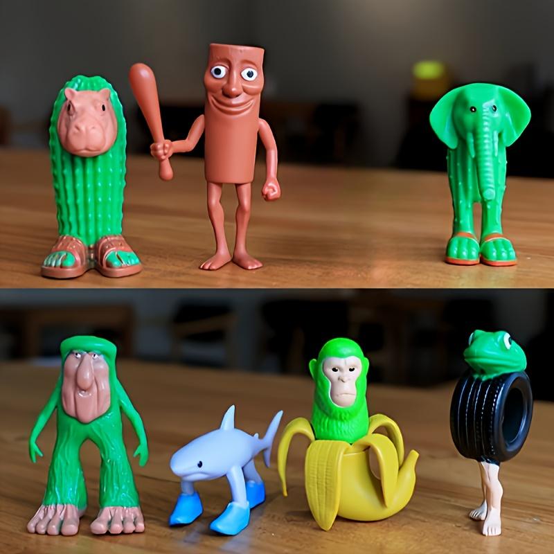 

7 Pieces of Abstract Small Figurines, Doll-like Miniatures, Tabletop Ornaments - with Quirky Design - Suitable for Decoration