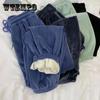 Damen-Hosen mit weitem Bein, modische, lässige Cordhose, hohe Taille, lockere, lässige Chenille-Trainingshose