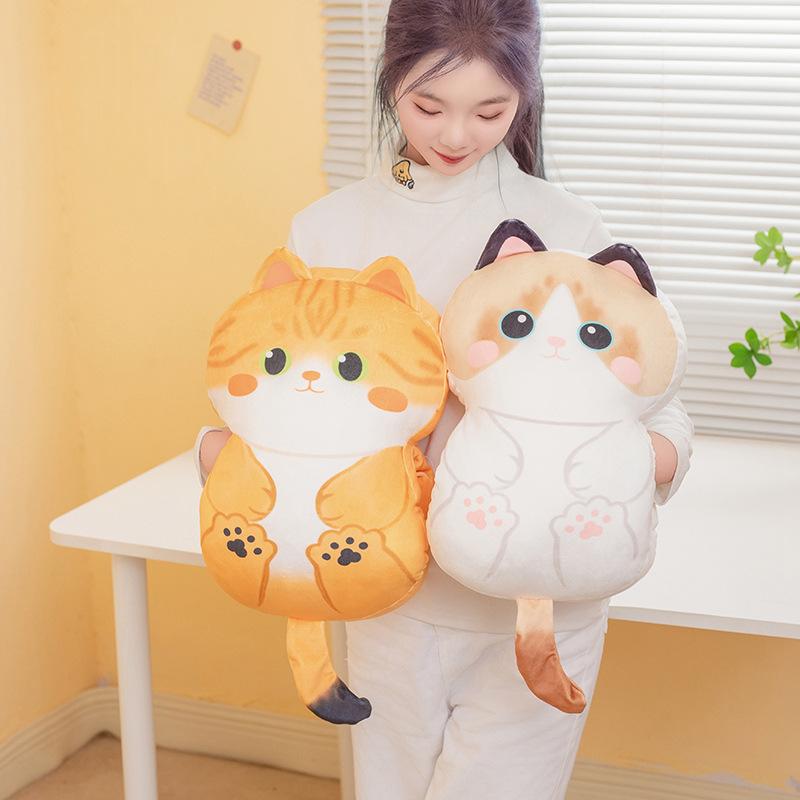 Cute Soft Cat Hand Warmer Pillow Plush Toy Doll Cat Doll Girl Lunch Break Pillow Rag Doll
