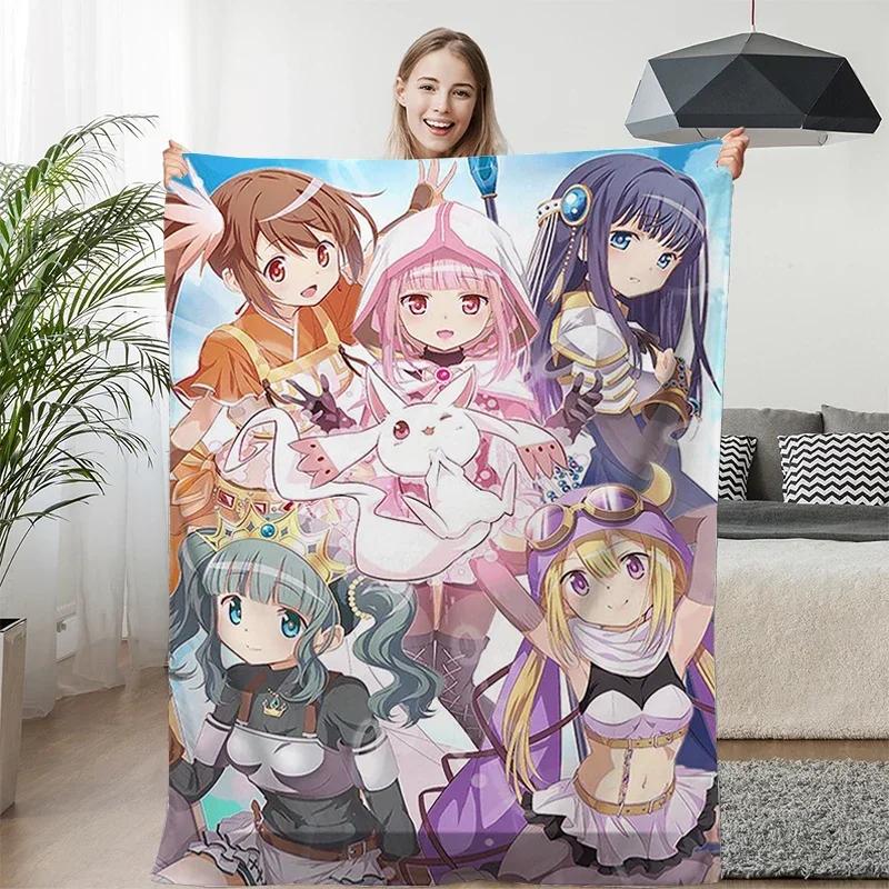Anime Nap Blanket Sofa Winter Warm A-Madoka A-Magica Bed Fleece Camping Fluffy Soft Blankets King Size Microfiber Bedding
