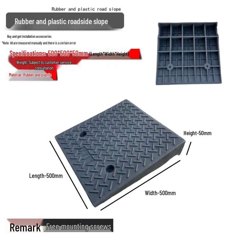 Jun Ding Heavy-Duty Rubber Ramp Mat 50x50x5cm