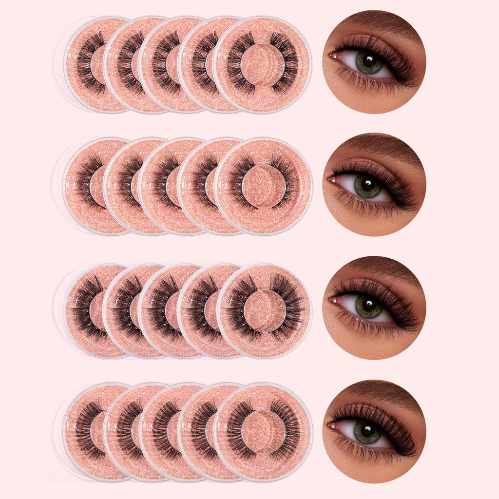 20 Boxes Mixed With Thick Exaggerated False Eyelashes, Thick Eyelashes, Naturally Curled Eyelashes.