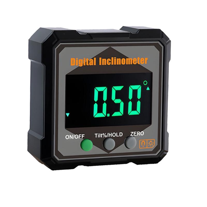 Magnetic Angles Finder Tool Double Measurement Mode Auto Rotating Display Portable Leveling Instrument