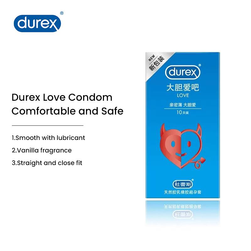 Durex Condoms LOVE Natural Rubber Latex Condom 10Pcs/box 1 Box