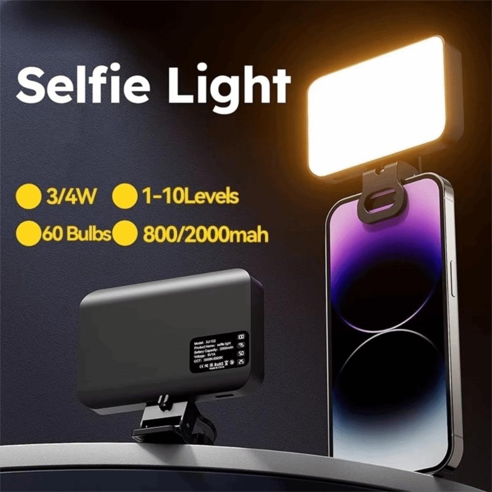 USB Rechargeable LED Fill Light 3 Modes Mini Selfie Light LED Selfie Light  For Phone Laptop Tablet