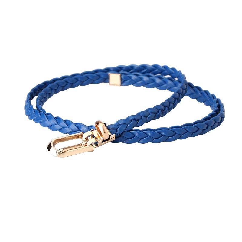 Korean-Style Women's Skinny Leather Belt with Pin Buckle