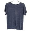 Babaghuri J0512KB601 100% Linen Knit Tops L IndigoUsed