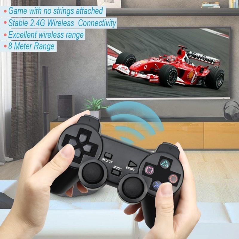 Gamepad fără fir pentru controler Sony PS2 pentru consola Playstation 2 Joystick 2.4G dublă vibrație șoc Joypad USB joc pentru computer