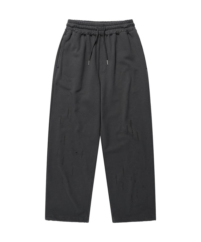 THEVINYLHOUSE Damaged Sweat Pants Charcoal
