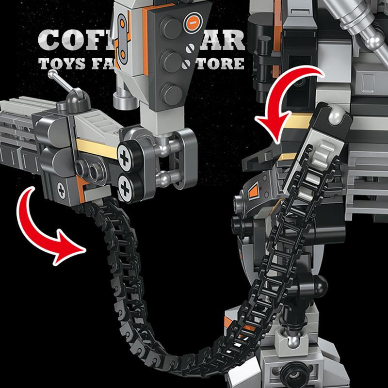 Non-Toxic Sci-Fi Mech Warrior Moc Bricks Toys Battle Mecha Suit Model Movie Armor Robot Building Blocks Action Figures Gifts For Kid Adult