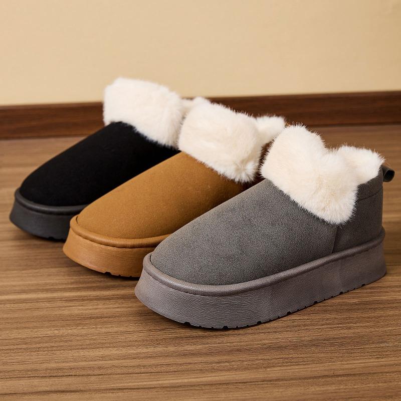 Cross-border New Warm Home Cotton Shoes Autumn and Winter Indoor Home Non-slip Cotton Slippers Outer Thick-soled Plush Short Boots