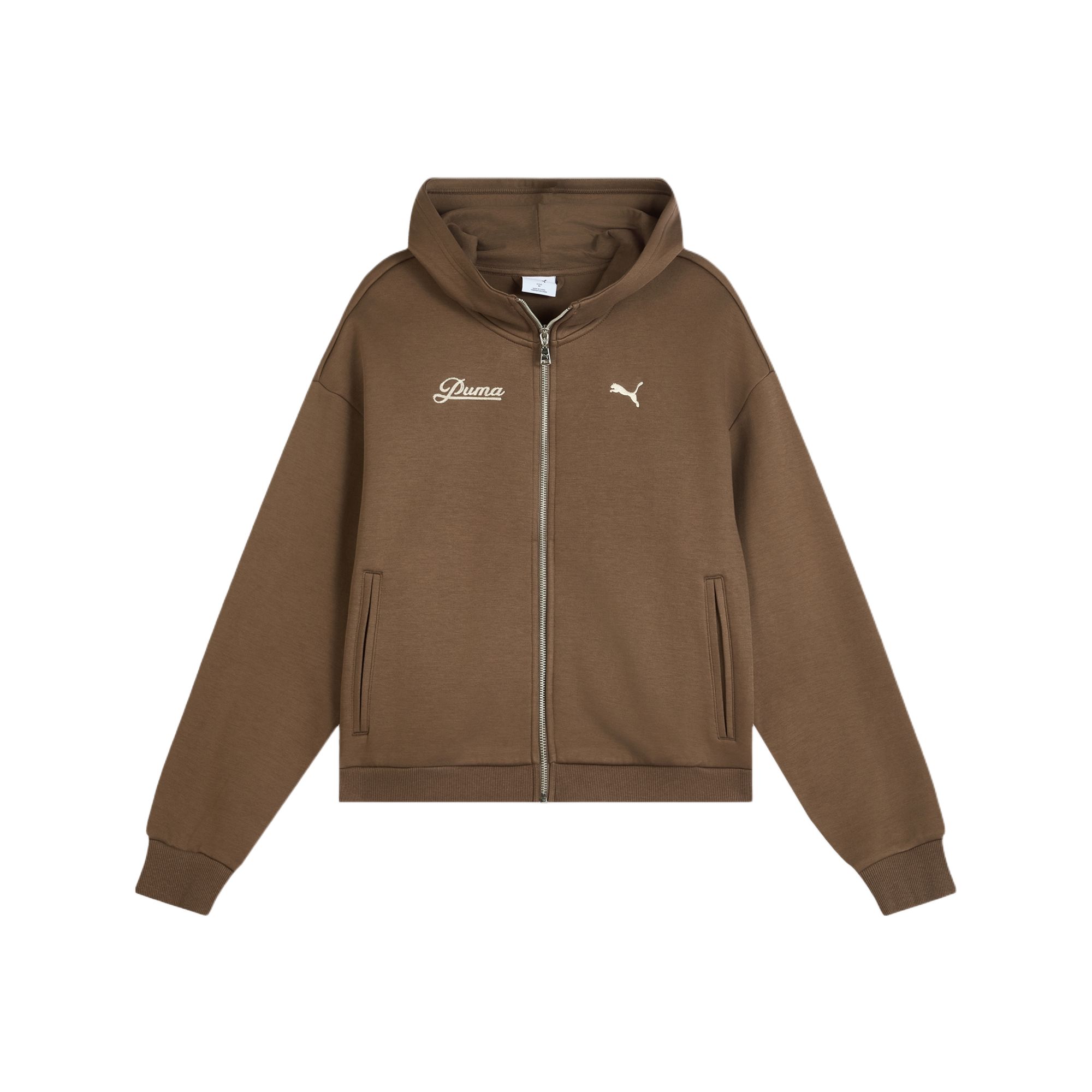 

Puma Ретро Лента Fz Логотип Свободная Спортивная Толстовка на Молнии Женские куртки 636317-85 S