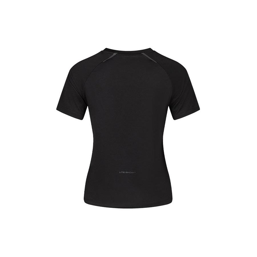 Asics Round Neck Comfortable Moisture-Wicking Quick-Dry Short Sleeve T-Shirt Women Tops Black 2012D050-001