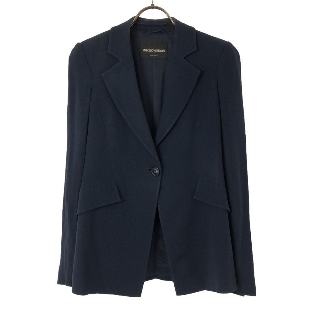 

Emporio Armani Сделано в Италии Приталенный жакет с длинным рукавом 36 Темно-синий Женский Б/У