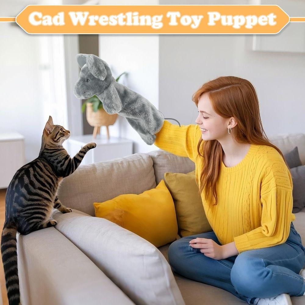 Fun Play Cat Wrestling Toy Puppet 38cm Cat Wrestling Glove Hand Puppets  Indoor