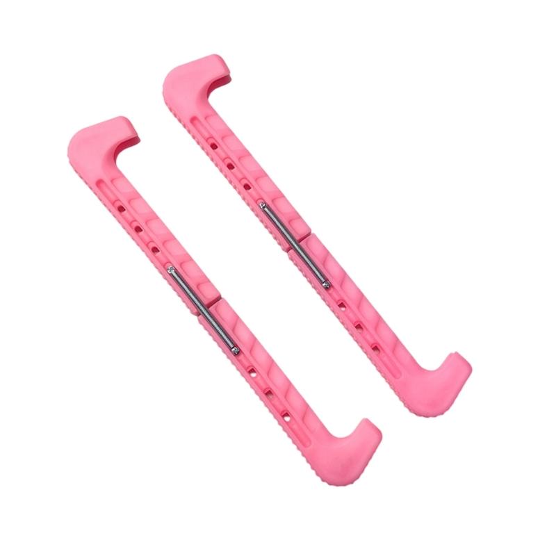 

Чехлы для лезвий фигурных коньков для хоккея с шайбой, регулируемые защитные накладки для коньков, защитные накладки для фигурных коньков, спортивные защитные чехлы розовый