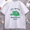 Funny Frog T-Shirt Life Update Men Women Cotton Short Sleeve Tshirt Breathable Round Neck  Graphic Tees Streetwear Clothes