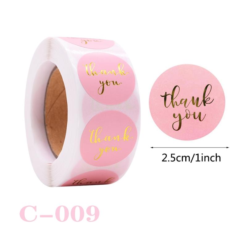500pcs Round Labels Thank You Gift Sealing Sticker Kraft Paper Candy Gift Box Bag Wedding Holiday birthday party decoration tags