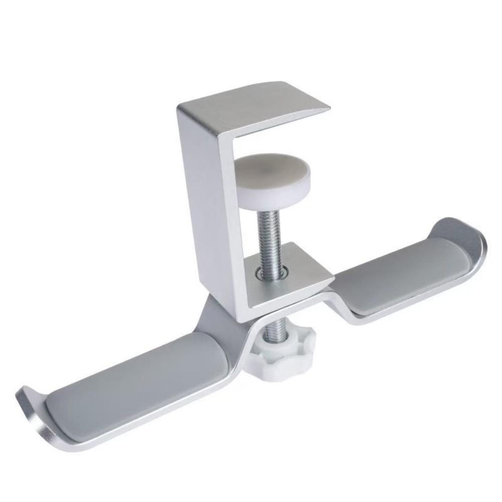 Aluminum Zinc Zinc Alloy Earphone Bracket Hanger Double Hook Headset Rack Holder  For Under Desk