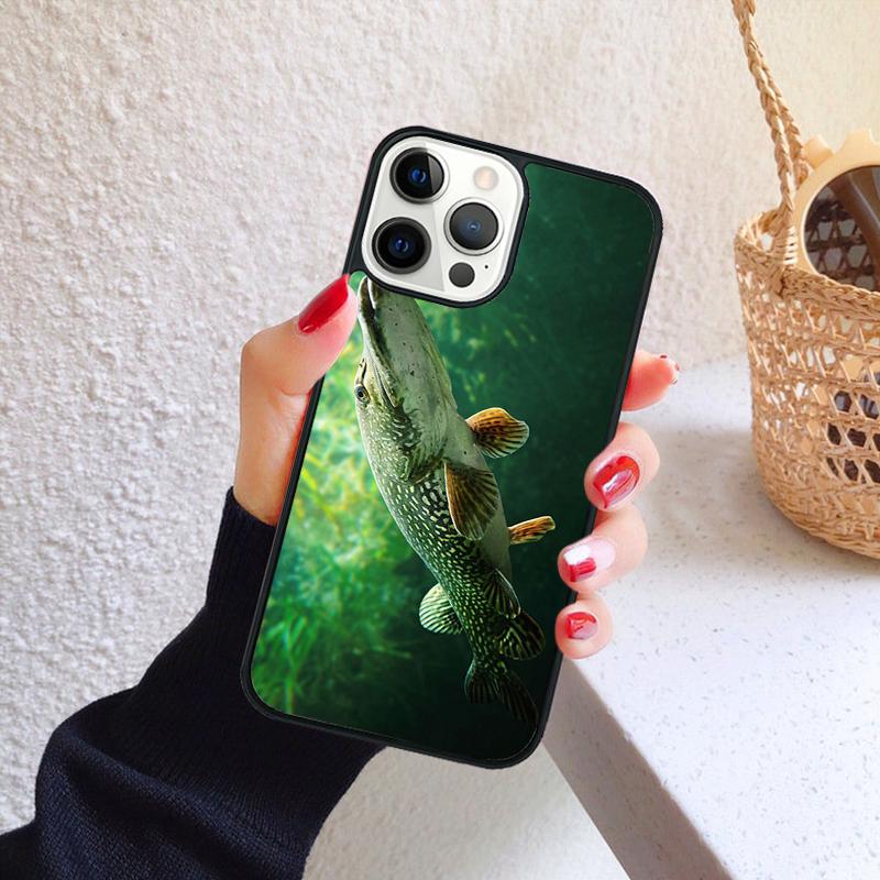 Pike Fishing Bait Spinner Phone Case for iPhone 17 Air 16 15 14 12 13 PLUS 11 PRO MAX Back Cover Fundas Shell