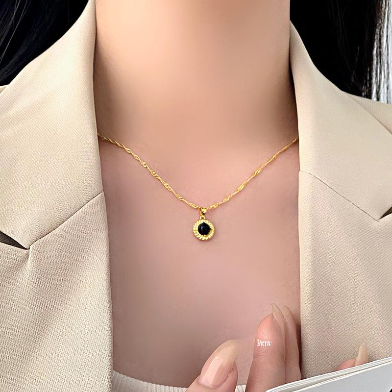 Exquisite Runde Frittierte Teigkringel Ring Halskette für Frauen mit Luxus und Hoher Qualität