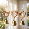 Crystal Prism Wind Bells Wooden Hanging Ornament Vintage Crystal Pendant Garden