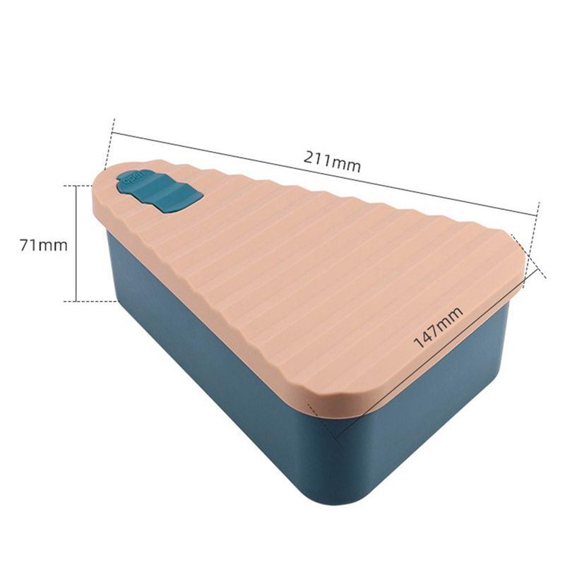 ABIY 1 PCS Pizza Organizer Box Save Space Reusable Pizza Slicone Storage Container Yellow