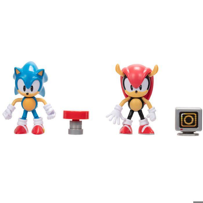 Figurine - Jakks Pacific - Sonic & Mighty Sonic (x2) - Articulées - Couleurs vives - 10 cm