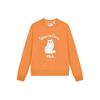 Heritage Cat Letter Print Casual Pullover Sweatshirt Women Sweatshirt Jam-Orange F11W348210F-OR
