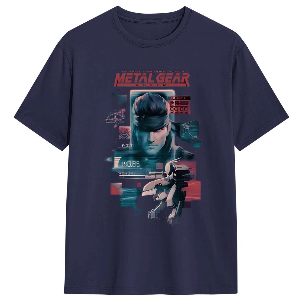 Japanese Metal Gear Solid Mens T Shirts  Novelty Tee Shirt Short Sleeve Crew Neck TShirts 100 Cotton 4XL 5XL 6XL Clothing