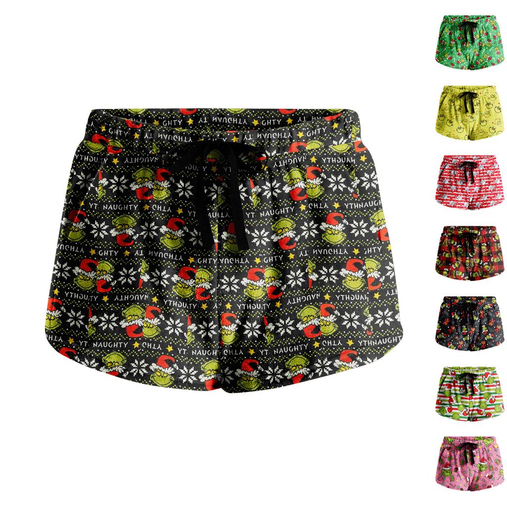 Women's Soft Stretch Flannel Short Side Pocket Drawstring Casual Pajama Pants Soft Pajama Pants