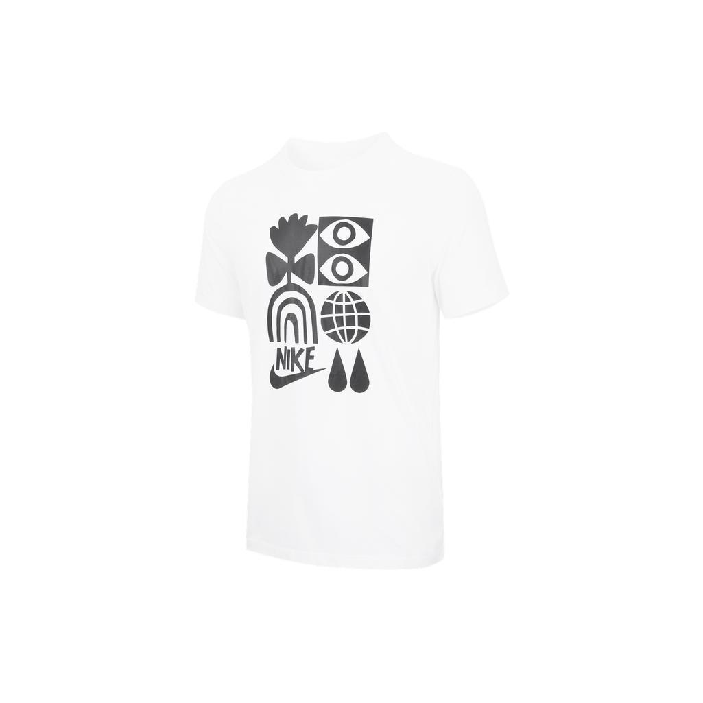 Nike HBR Open Logo T-shirt  White Black  Men s DR7814-100 M