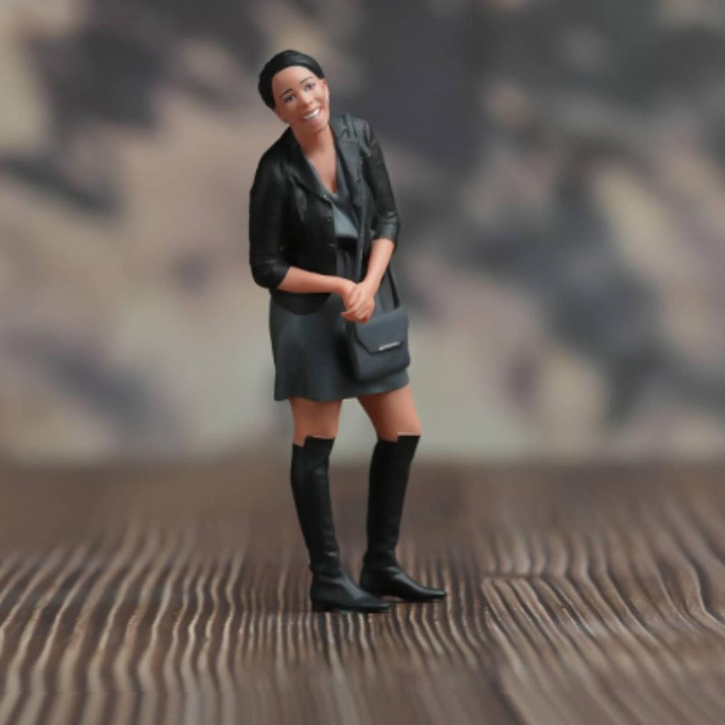 Collectible Resin Figure Compact 1/24 Scale Girl Miniature Figurine Giftable