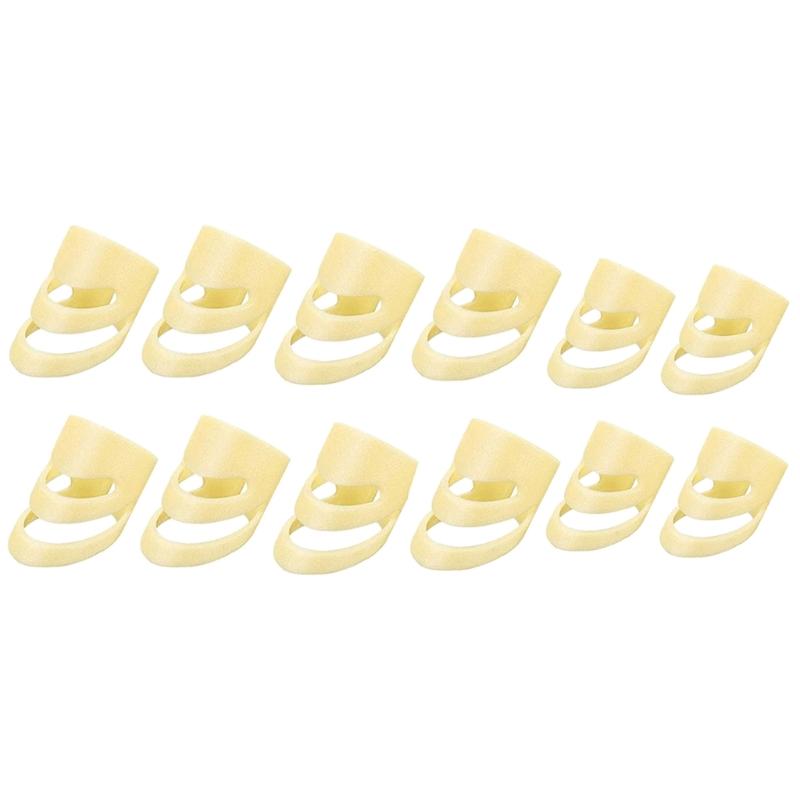 12 Pieces Plastic Thumb Finger Pick Multi Color Adjustable Finger Guitar Pick Hollow Guitar Plectrum For Acoustic Guitar