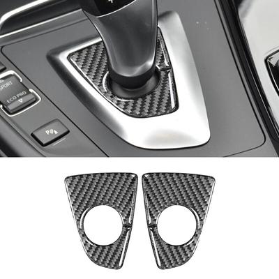 Real Carbon Fiber Auto Übertragung Shift Panel Trim Aufkleber Zubehör Für BMW 3 Serie F30 2013-