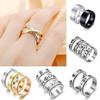Spinning Anxiety Relaxing Rings For Couple Rotating Stainless Steel Moon And Star Love Band Fidget Rings Anillo Antiestres