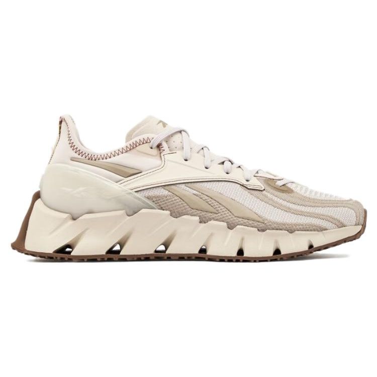 Reebok Zig Kinetica Stitching Durable Breathable Low Top Running Shoes Women sneaker Beige 100033729