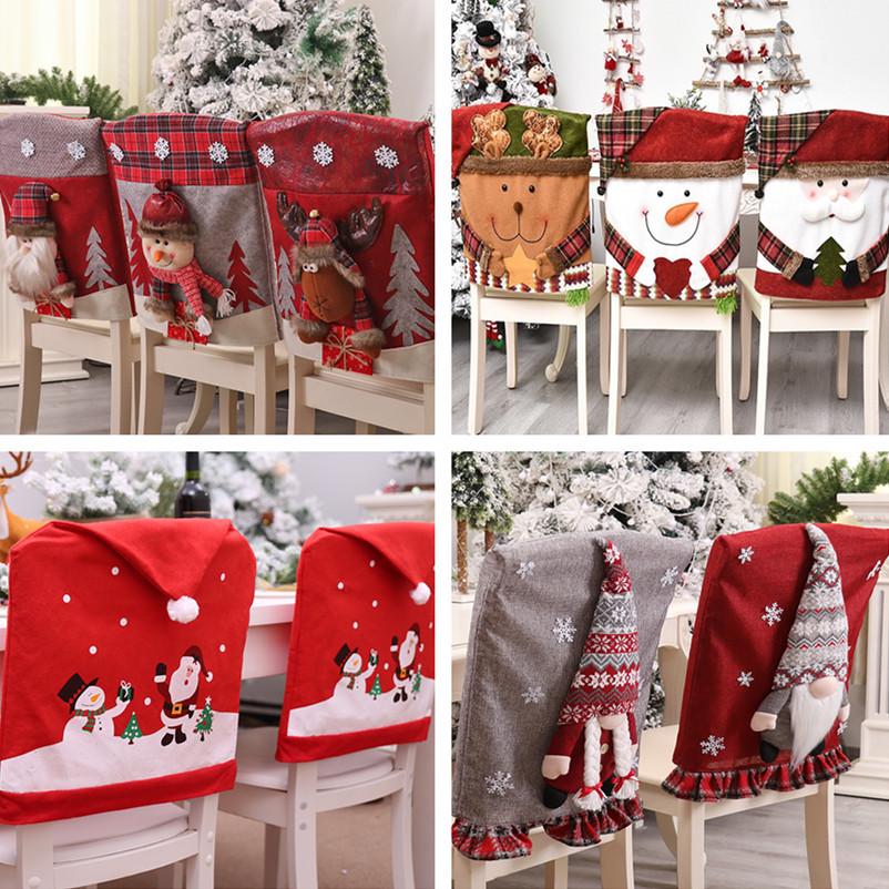 Santa & Snowman Holiday Chair Covers for Weddings, Banquets, Hotels, and Dining