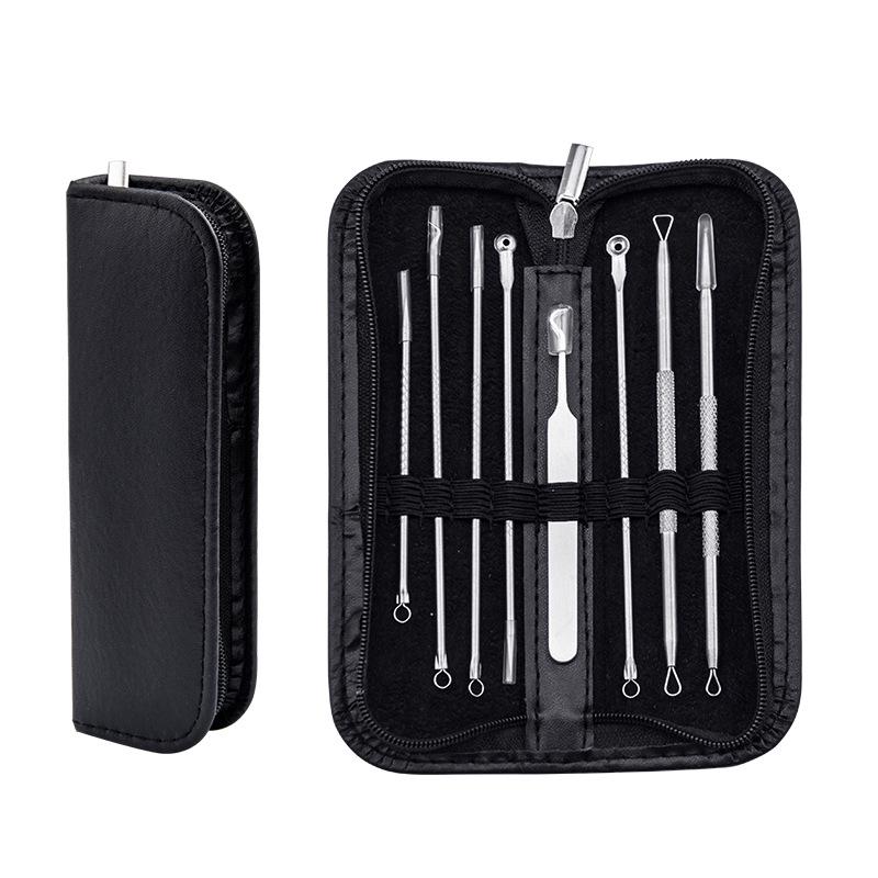 

Косметический набор из 8 предметов из нержавеющей стали: Инструменты для удаления прыщей и черных точек