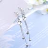 Cute Women Earrings Wafer Balls Tassel  New Trendy  Sterling SIlver Earring Lady Gift Party Tassel Earring Accessories