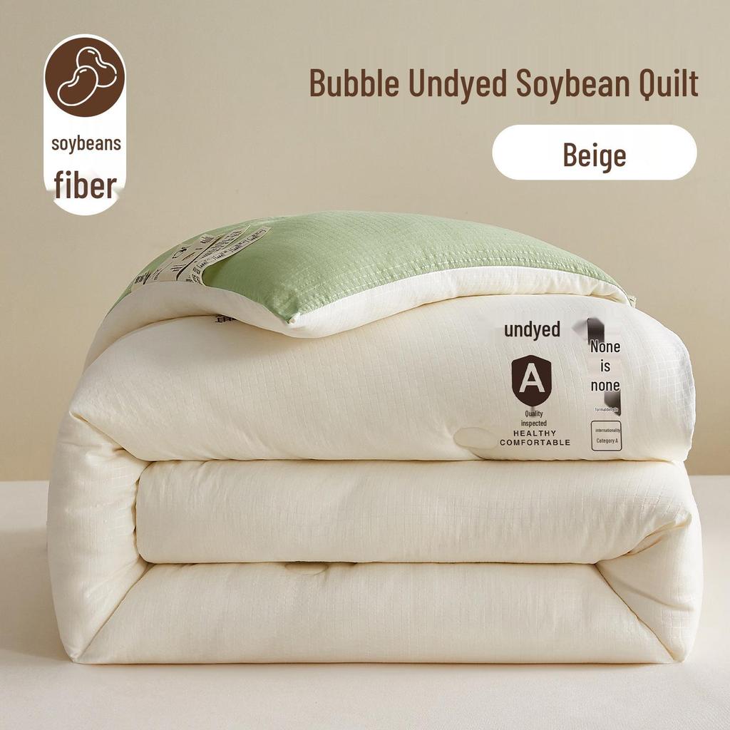 Thickened Soybean Fiber Quilt: All-Season Warm Cotton Bedding for Students